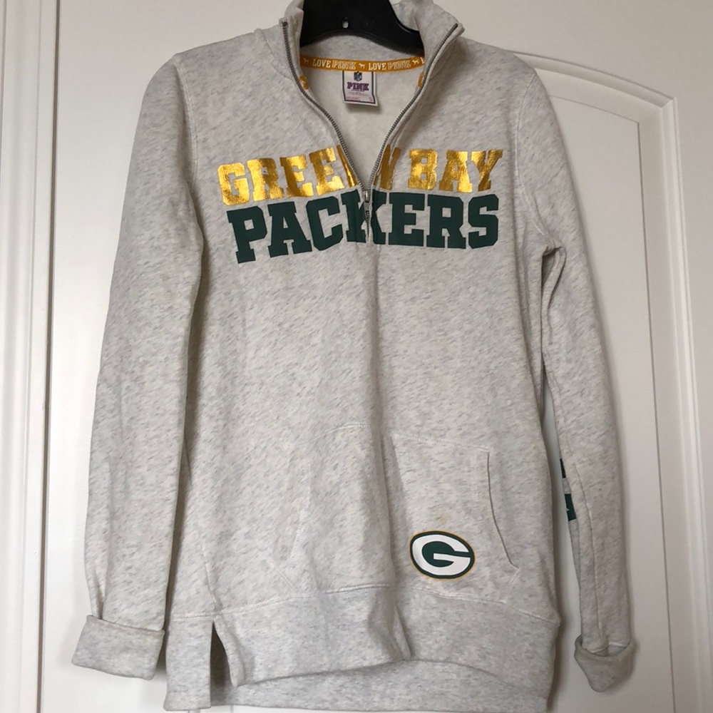 Green Bay Packers quarter-zip Pink Brand